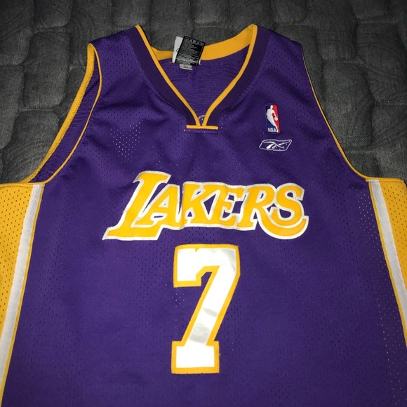 Lamar Odom lakers jersey yellow and purple vintage - Picture 4 of 6